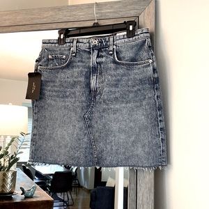 Rag & Bone Hayden denim jean skirt, 31, raw bottom hem, perfect & NWT!!